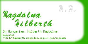 magdolna hilberth business card